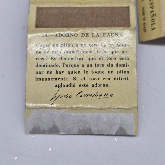 Vintage Spanish Matches Box Collection Featuring #31 The Burges & #28 Adorno - Picture 5 of 6